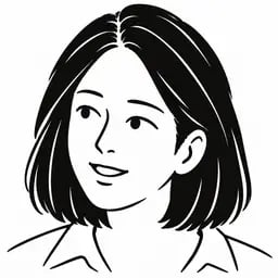 ボブヘアの女性のイラスト