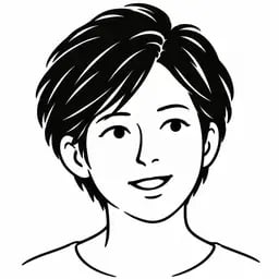 短髪の女性のイラスト